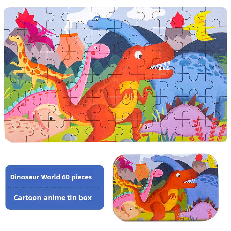 Dinosaur Wooden Jigsaw Puzzle - 60 Pieces