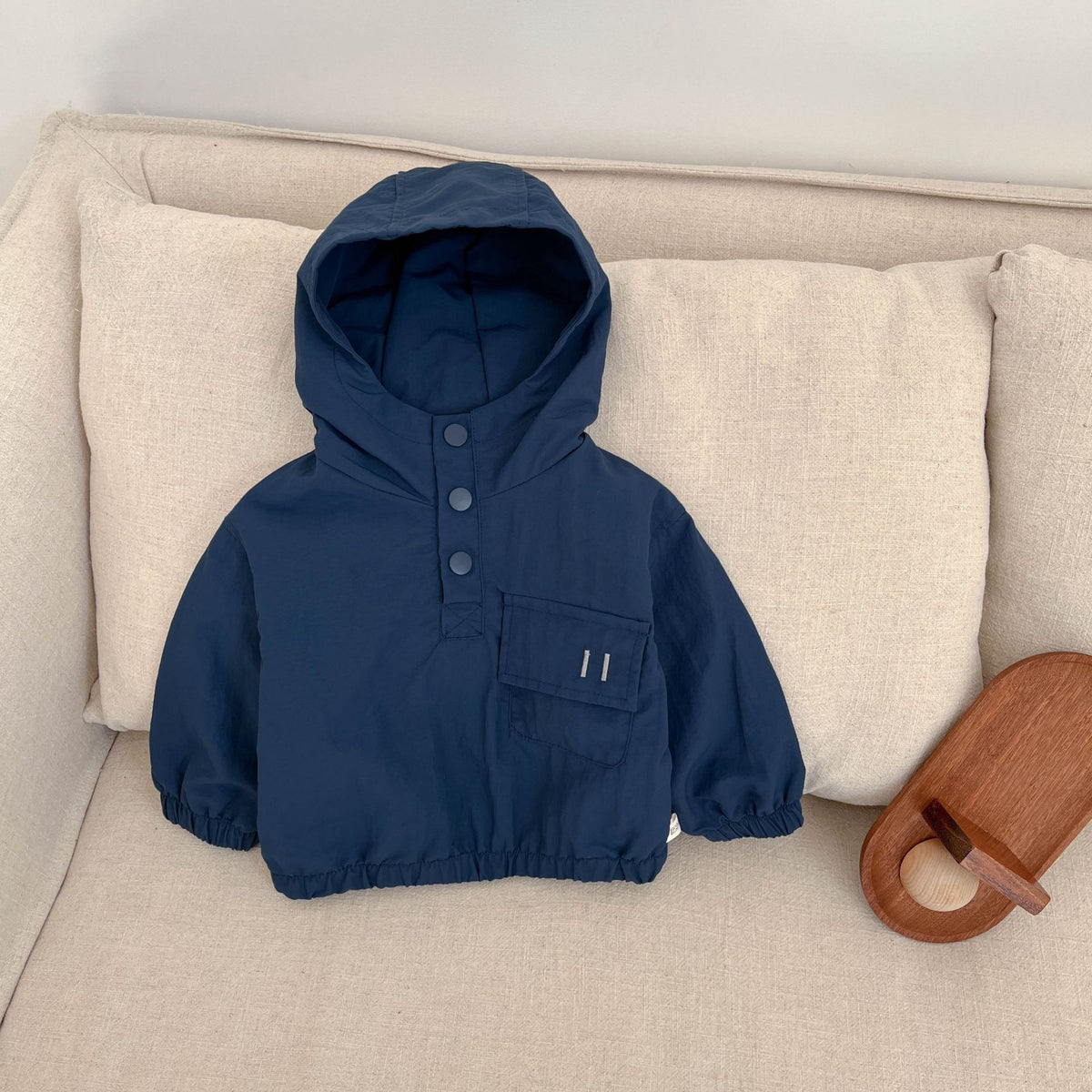 Boys Hooded Windbreaker Jacket Korean Style Lightweight Spring Autumn Outerwear