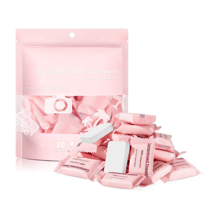 Compressed Travel Towels - 30 Pieces