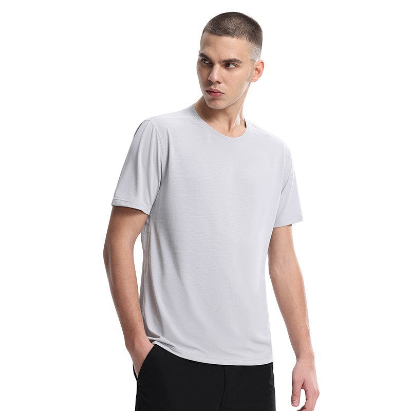 Mens Basic Cotton Round Neck T-shirt