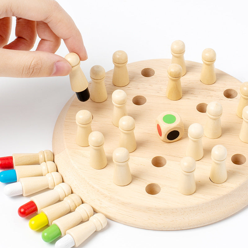 Wooden Colour Memory Matching Game