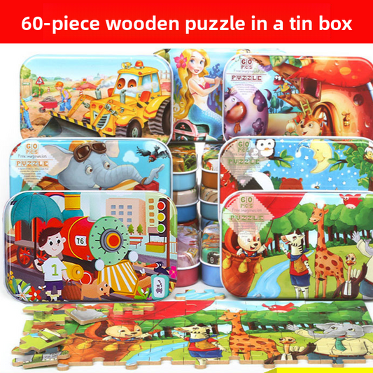 Dinosaur Wooden Jigsaw Puzzle - 60 Pieces