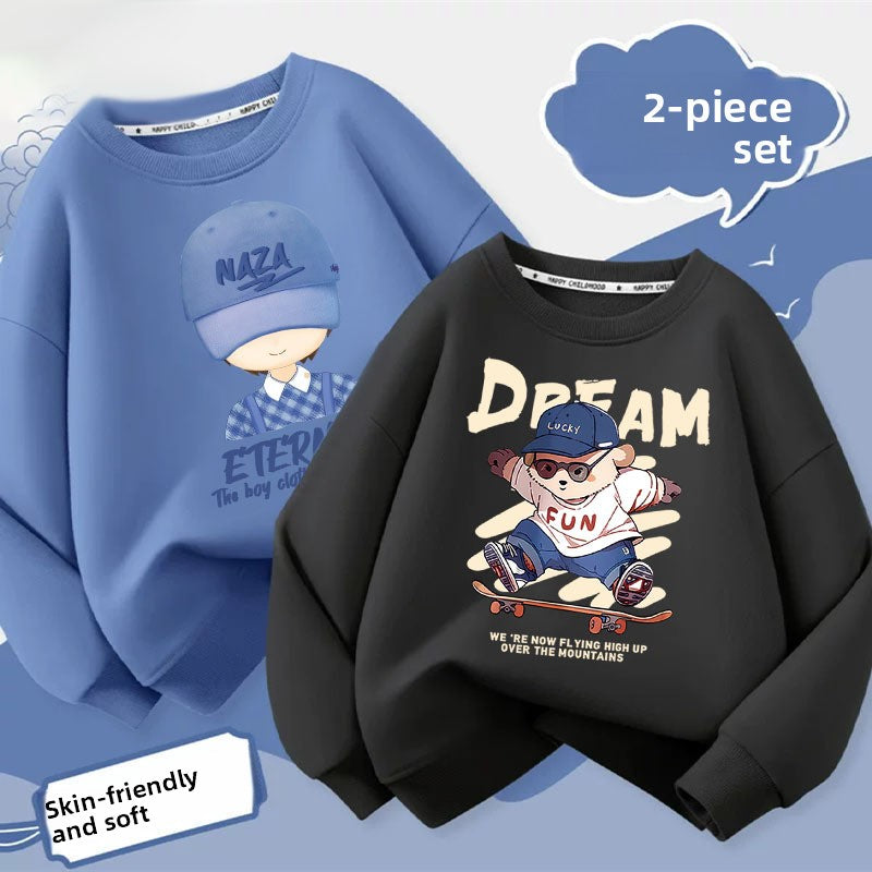 Boys Cartoon Print Sweatshirt
