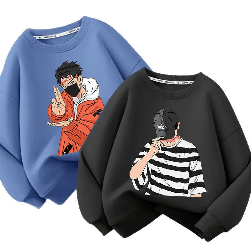 Boys Cartoon Print Sweatshirt