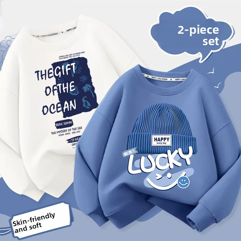 Boys Cartoon Print Sweatshirt