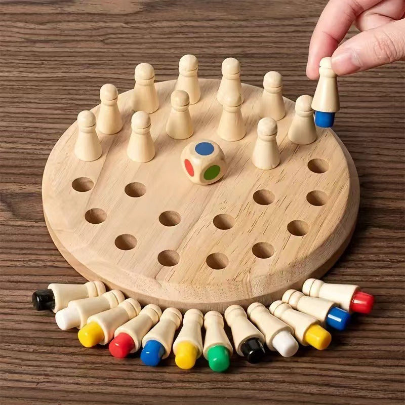 Wooden Colour Memory Matching Game