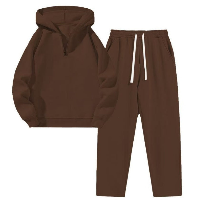 Half Zip Hoodie and Sweatpants Set