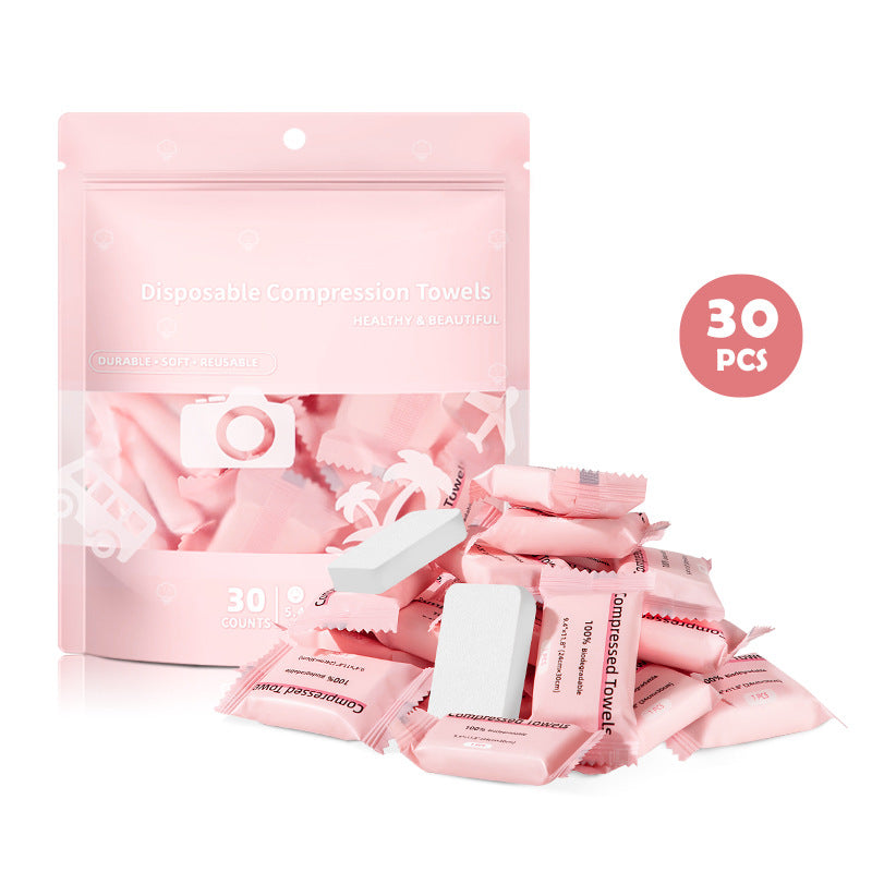Compressed Travel Towels - 30 Pieces