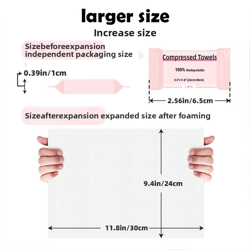 Compressed Travel Towels - 30 Pieces