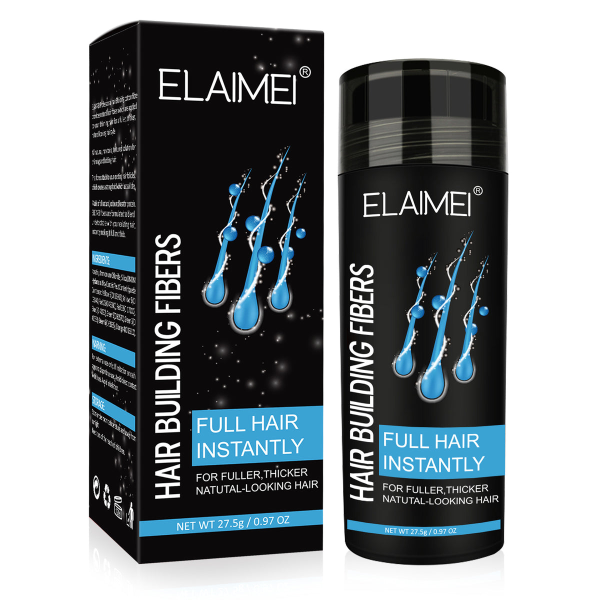 ELAIMEI Hair Fiber Powder Kit with Applicator