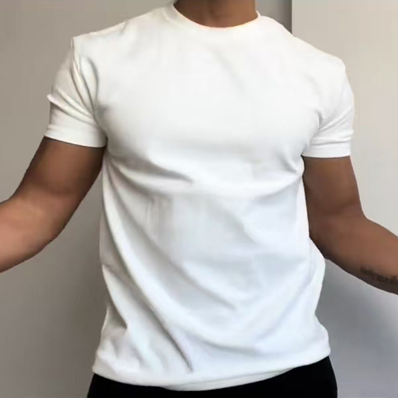 Mens Cuffed Sleeve Cotton T-Shirt