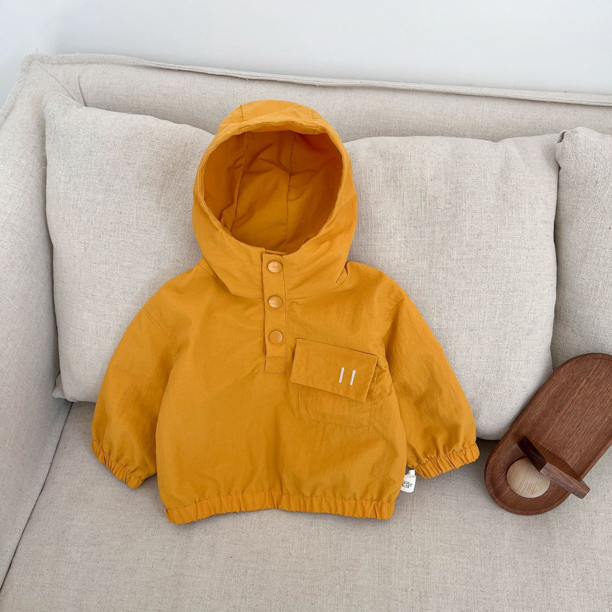 Boys Hooded Windbreaker Jacket Korean Style Lightweight Spring Autumn Outerwear