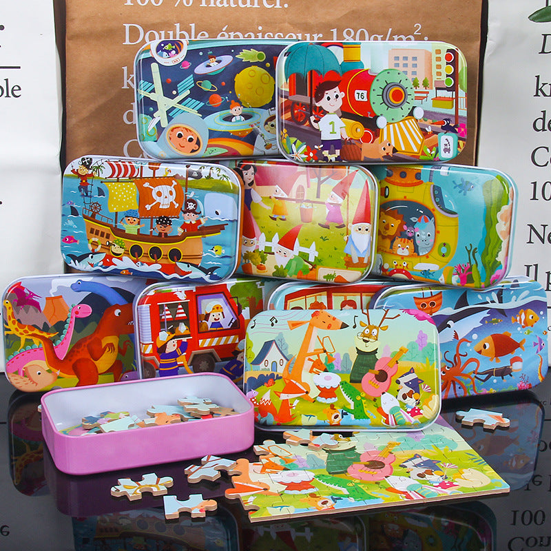Dinosaur Wooden Jigsaw Puzzle - 60 Pieces