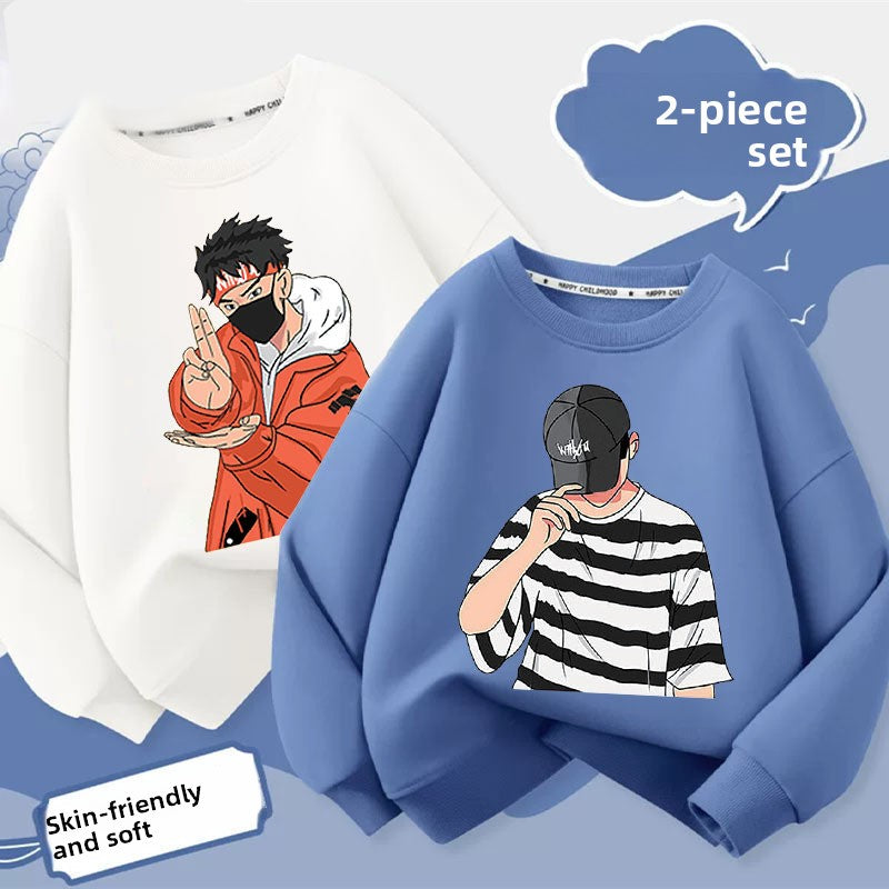 Boys Cartoon Print Sweatshirt
