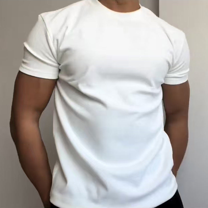 Mens Cuffed Sleeve Cotton T-Shirt