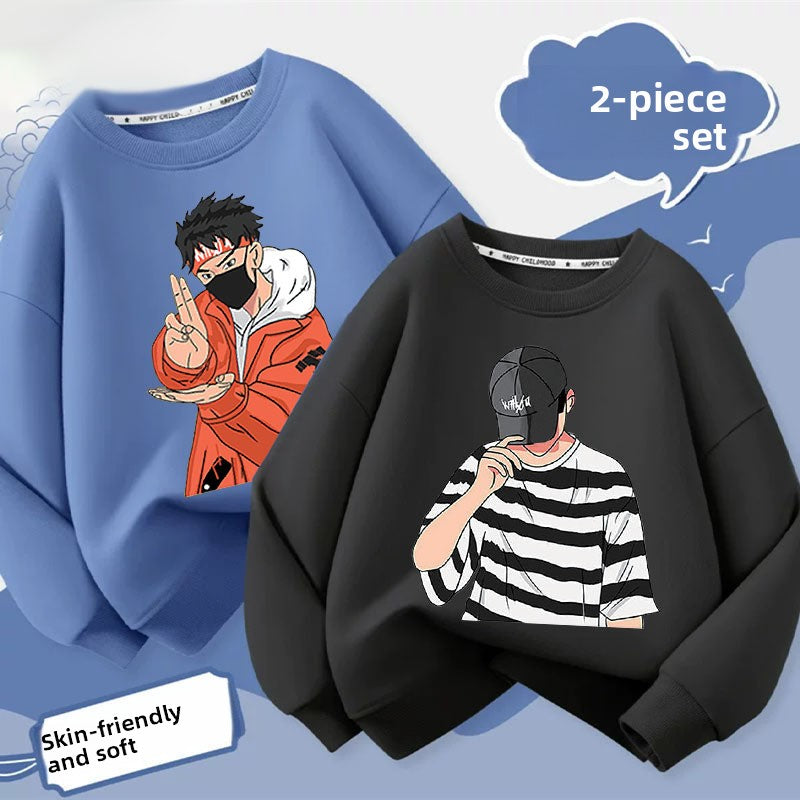 Boys Cartoon Print Sweatshirt