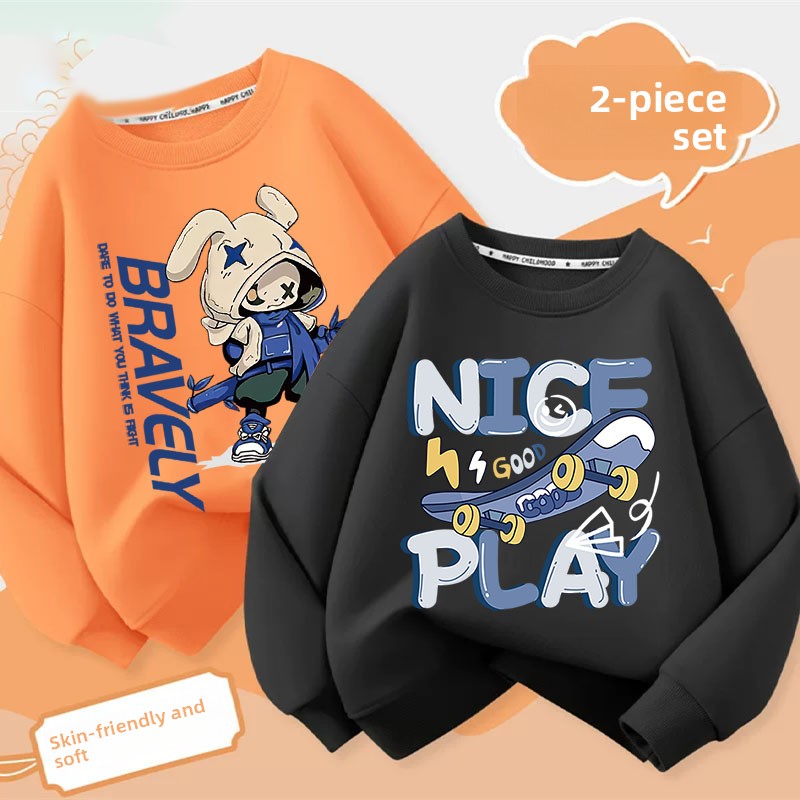 Boys Cartoon Print Sweatshirt